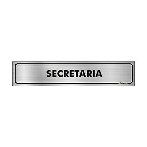 Placa Identificação - Secretaria - Aluminio