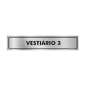 Placa Identificação - Vestiario 3 - Aluminio