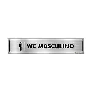 Placa Identificação - WC Masculino - Aluminio