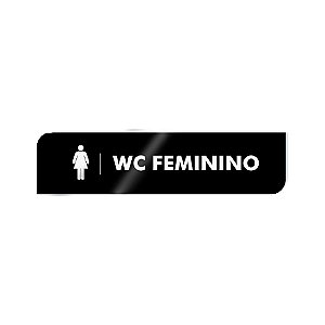 Placa Identificação - WC Feminino - Acrilico