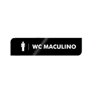 Placa Identificação - WC Masculino - Acrilico