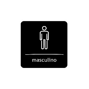 Placa Identificação - WC Masculino - Acrilico