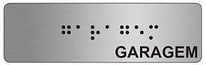 Placa - Garagem - Aluminio Braille - ABNT NBR 9050