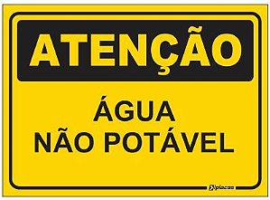 Placa Atenção - Água Não Potável