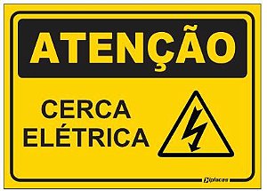 Placa Atenção - Cerca Elétrica