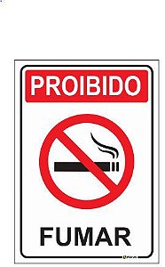 Placa - Proibido Fumar - Simples