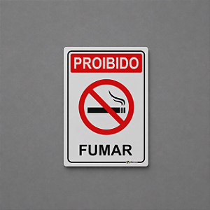 Placa - Proibido Fumar - Simples