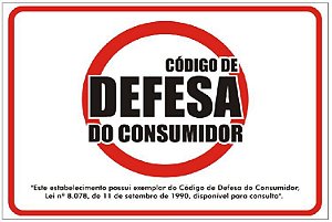 Placa - Código de Defesa do Consumidor
