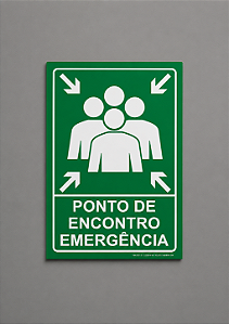 Placa - Ponto de Encontro - Emergência