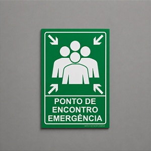 Placa - Ponto de Encontro - Emergência