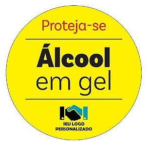 Etiqueta - Proteja-se Álcool em gel 10x10cm