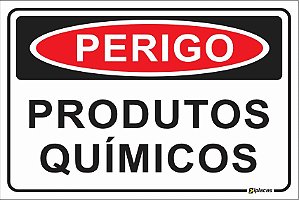 Placa - PERIGO - Produtos químicos