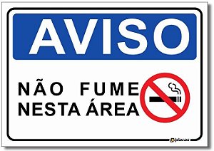 Aviso - Não Fume Nesta Área