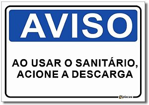 10 Placas - Aviso Não Jogue Papel No Vaso Sanitário 10x15