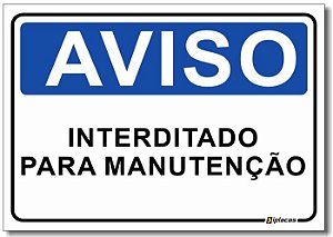 Aviso - Interditado para Manutenção