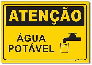 Placa Atenção - Água Potável