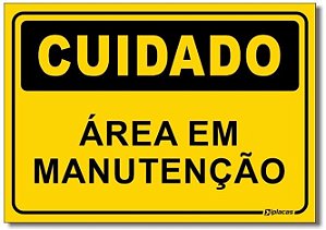 Cuidado - Área em Manutenção