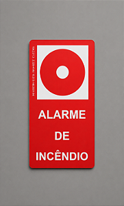 Placa Fotoluminescente - Alarme de Incêndio