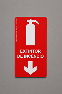 Placa Fotoluminescente - Extintor de Incêndio
