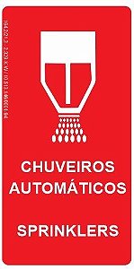 Placa Fotoluminescente - Chuveiros Automáticos (Sprinklers)