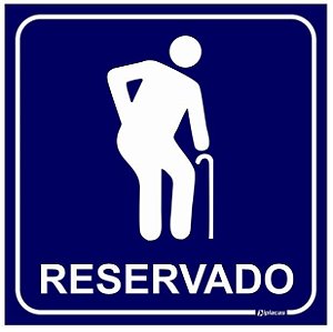 Placa Reservado para Idosos