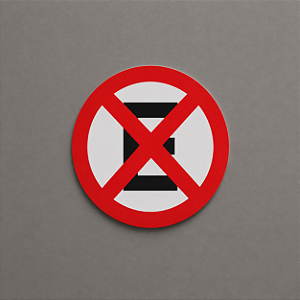 Placa Refletiva - R-6c - Proibido Parar ou Estacionar
