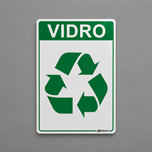 Placa Material Reciclável - Vidro