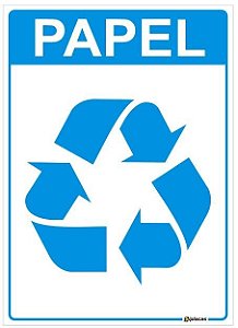Placa Material Reciclável - Papel