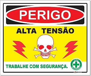 Placa - Perigo - Alta Tensão