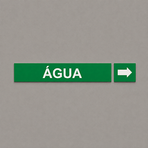 Etiqueta Adesiva Identificação de Tubulação Água