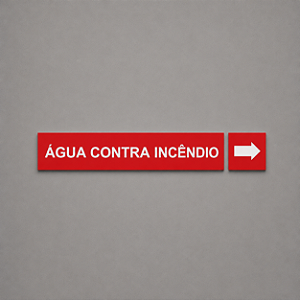 Etiqueta Adesiva Identificação de Tubulação Água Contra Incêndio