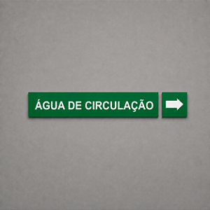 Etiqueta Adesiva Identificação de Tubulação Água de Circulação