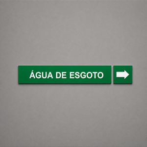 Etiqueta Adesiva Identificação de Tubulação Água de Esgoto