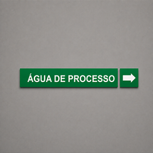 Etiqueta Adesiva Identificação de Tubulação Água de Processo