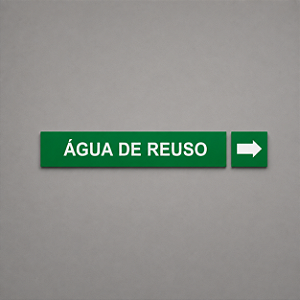 Etiqueta Adesiva Identificação de Tubulação Água de Reuso