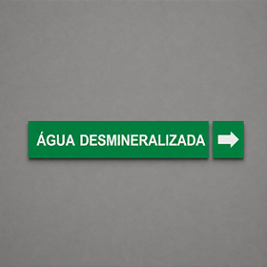 Etiqueta Adesiva Identificação de Tubulação Água Desmineralizada
