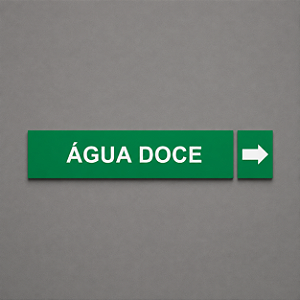 Etiqueta Adesiva Identificação de Tubulação Água Doce