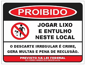 Placa de Sinalização Atenção não Jogue Lixo 1 em Promoção na Americanas