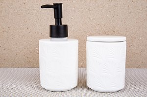 Conjunto para Banheiro em Cerâmica | Branco - 2 Peças