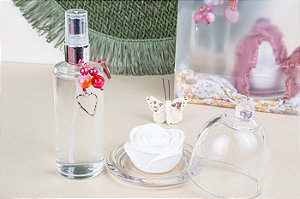 Kit Home Spray com Rosa de Gesso na Cúpula | Primavera
