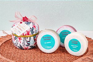 Kit Completo Latinha Florida - Vela Aromática, Manteiga Corporal e Sabonete em Barra