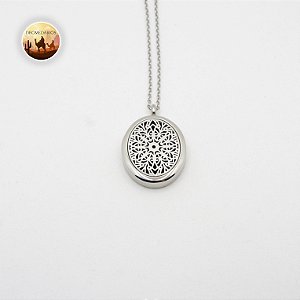 Colar Difusor Aromaterapia - Neve Oval