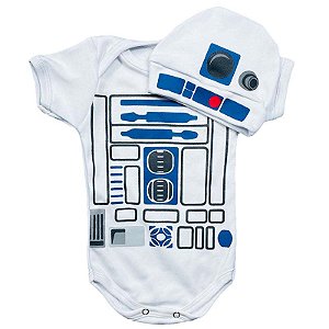 Body Bebê R2-D2 Star Wars com Touquinha