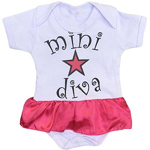 Body Vestido Bebê Mini Diva