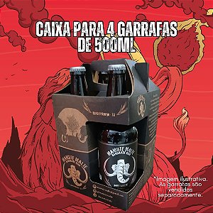 Caixa para 4 garrafas de 500ml