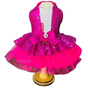 Vestido Anelise Doll Fuscia