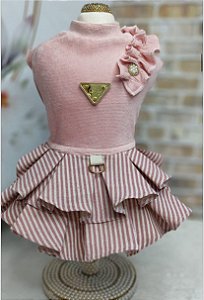 Vestido Delicate Listras/ Linho