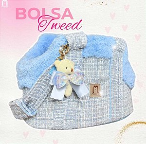 Bolsa Tweed Azul BB