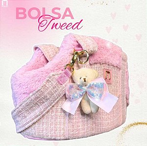 Bolsa Tweed Rosa