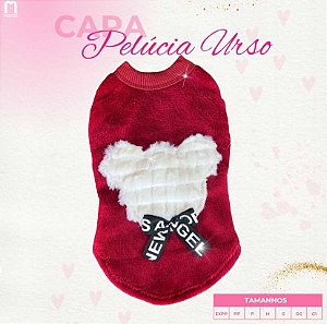 Capa Pelúcia Urso Vermelho